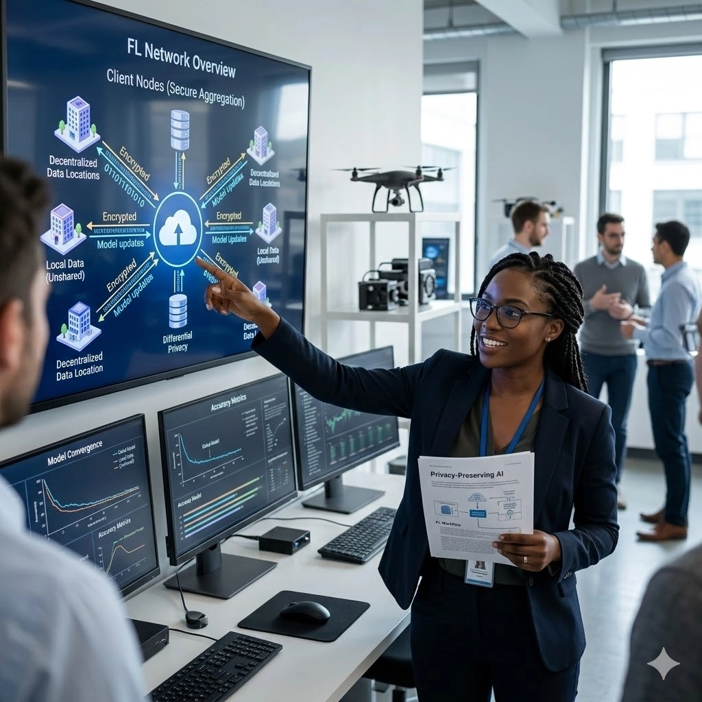 Training on Federated Learning for Collaborative AI without Sharing Data